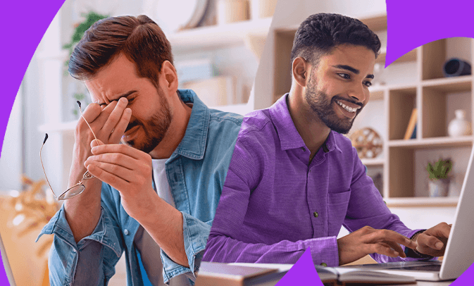 imagen de dos jóvenes con laptop